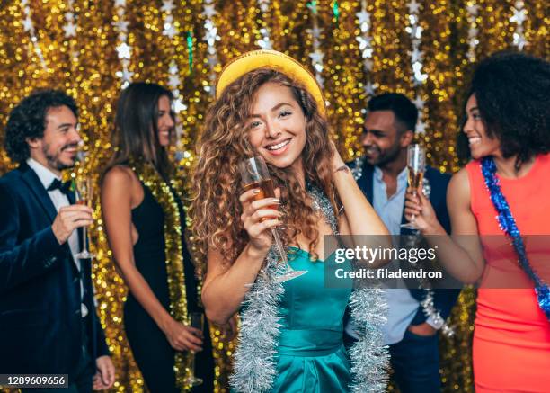 new year's party - cocktail dress stock pictures, royalty-free photos & images