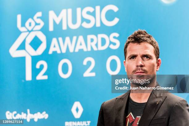 Dani Martin attends 'Los 40 Music Awards' photocall at Movistar Studios on December 06, 2020 in Madrid, Spain.