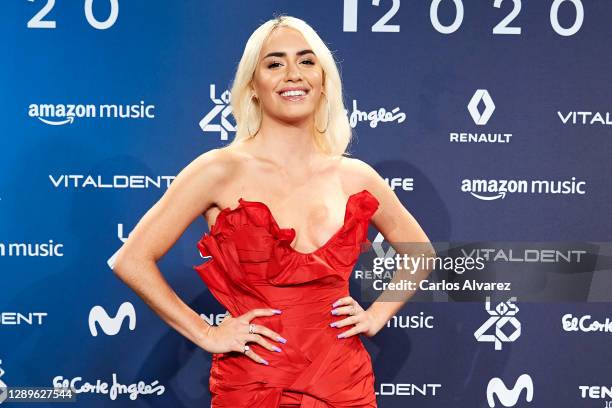 Actress Lali Esposito attends 'Los40 Music Awards' Photocall on December 06, 2020 in Madrid, Spain.