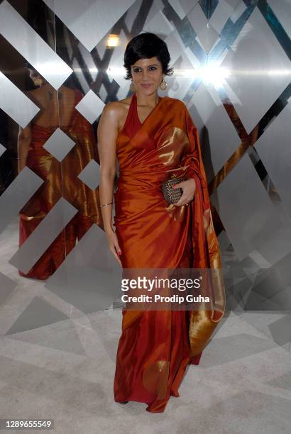 Mandira Bedi attends the Burberry bash hosted by Christopher Bailey on December 09, 2010 in Mumbai,India
