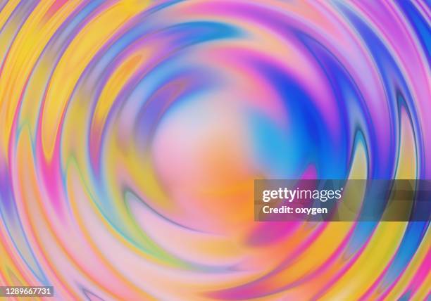 rainbow swirl spiral abstract motion speed blured multicolored background - vertigine foto e immagini stock