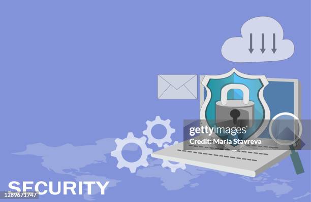 internet security concept for web page, banner, presentation. - computer virus background stock illustrations