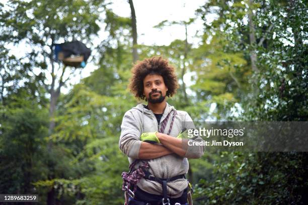 Environmental activist, Will, poses for a portrait in Jones Hill Wood at a protest camp against the HS2 High Speed Rail line and its proposed route...