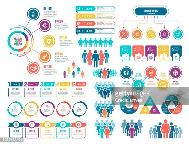infographic and human resources - achievement infographic stock illustrations