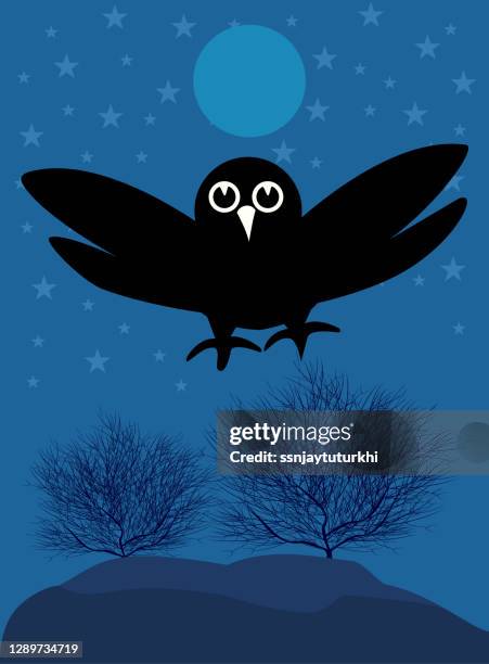 owl , - zoo landscape vector stock illustrations