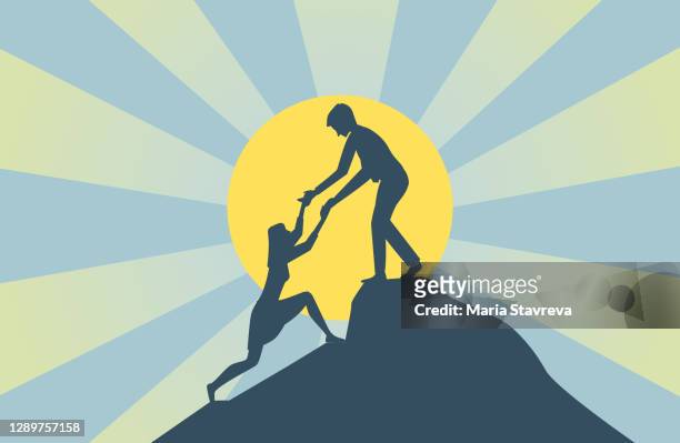 we rise by lifting others. backgrounds - emotional support stock illustrations