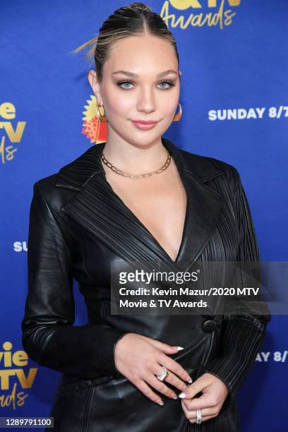 In this image released on December 6, Maddie Ziegler attends the 2020 MTV Movie & TV Awards: Greatest Of All Time broadcast on December 6, 2020.