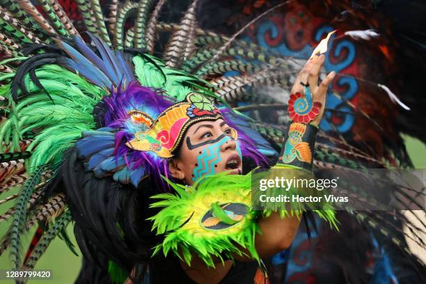 Performer takes part in the closing ceremonies after the final round of the Mayakoba Golf Classic at El Camaleón Golf Club on December 06, 2020 in...