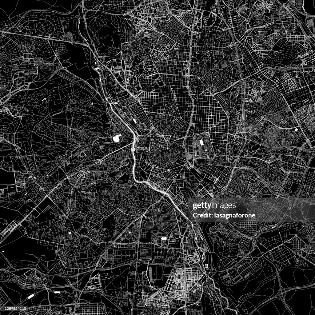 Carte vectorielle de Madrid, Espagne