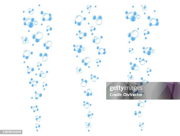 underwater fizzing air bubbles - carbonated drink stock illustrations