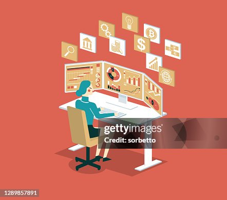 雲計算 - 女商人 雲計算 - 女商人