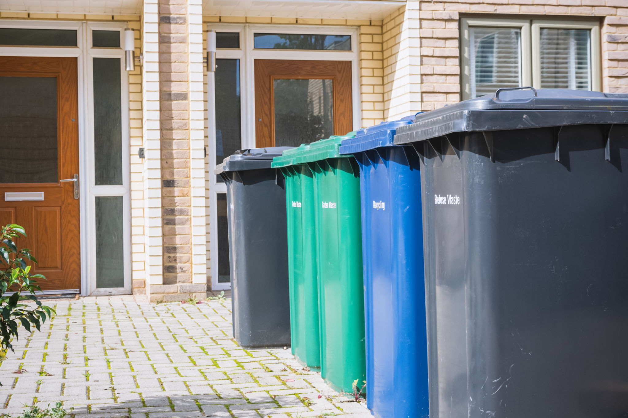 apartment trash bins