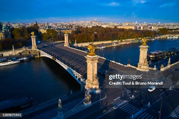 france, paris, alexandre iii bridge - pont alexandre iii photos et images de collection