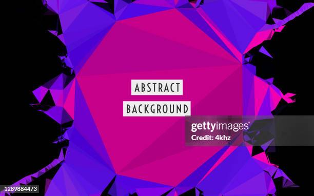 neon pink and purple new retro abstract polygon background - ultra violet light stock illustrations