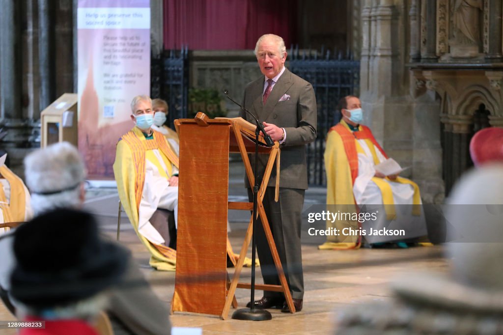 The Prince Of Wales And The Duchess Of Cornwall Visit Salisbury Cathedral