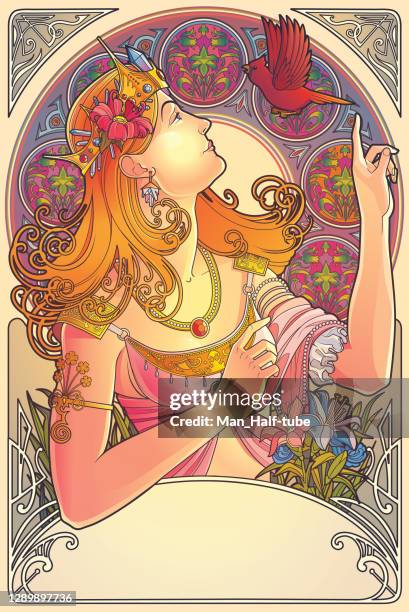 320 Art Nouveau Hair Stock Photos, High-Res Pictures, and Images