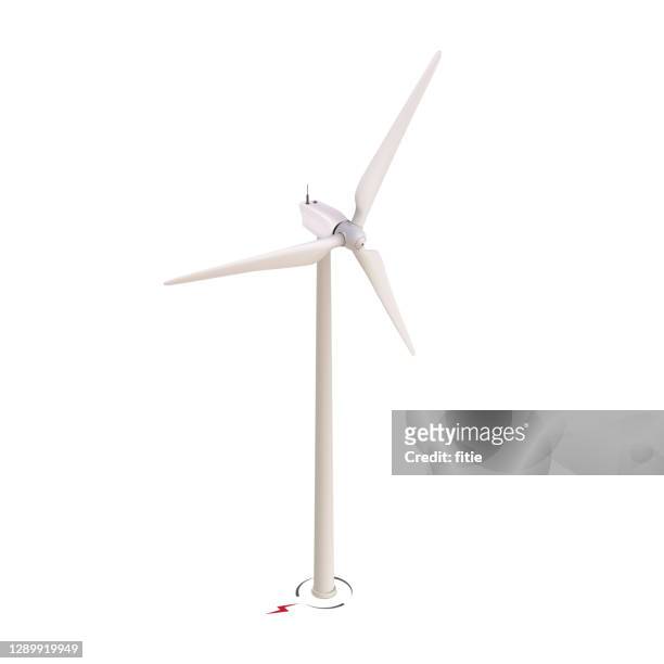 vektordarstellung isometrischer windkraftanlage - windkraftanlage stock-grafiken, -clipart, -cartoons und -symbole