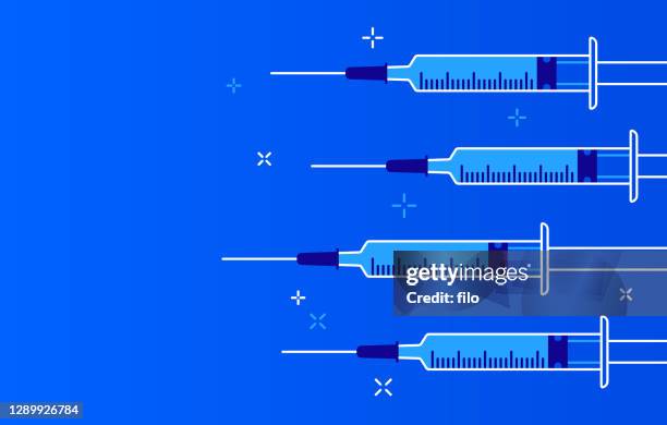 bildbanksillustrationer, clip art samt tecknat material och ikoner med vaccin skott injektion spruta bakgrund - sticker vector