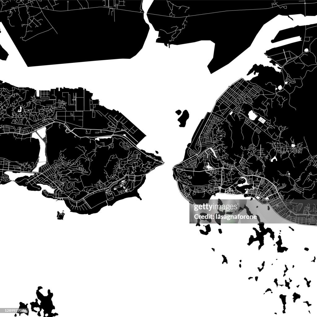 Ha Long, Vietnam Vector Map