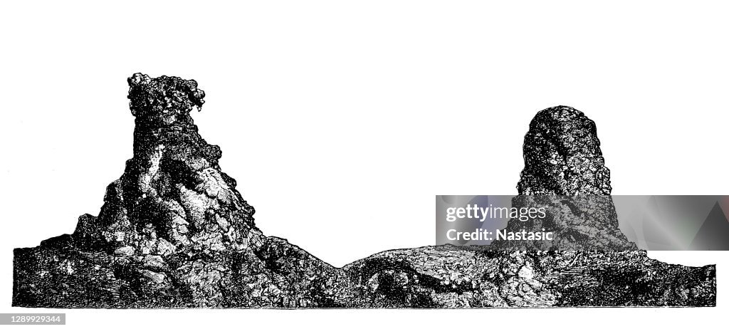 Pointed cone of litharge from the ironworks of Pribram in Bohemia