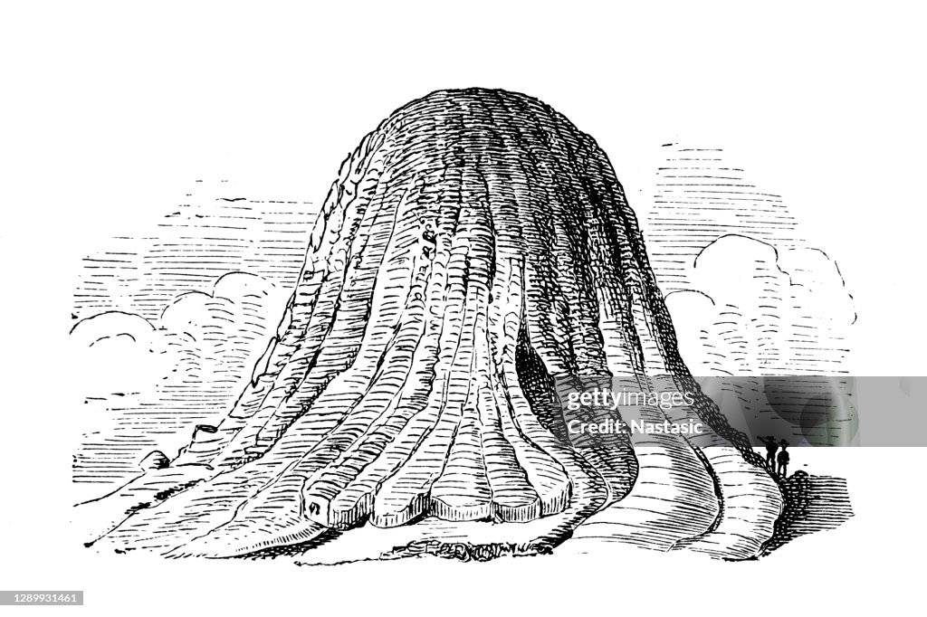 Bell-shaped lava dome from Bourbon Island