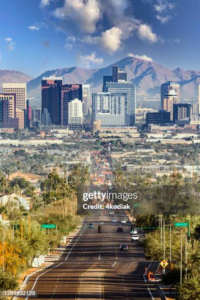 phoenix, arizona downtown skyline - phoenix arizona stock pictures, royalty-free photos & images