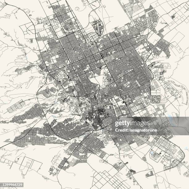 riyadh, saudi arabia vector map - riyadh stock illustrations
