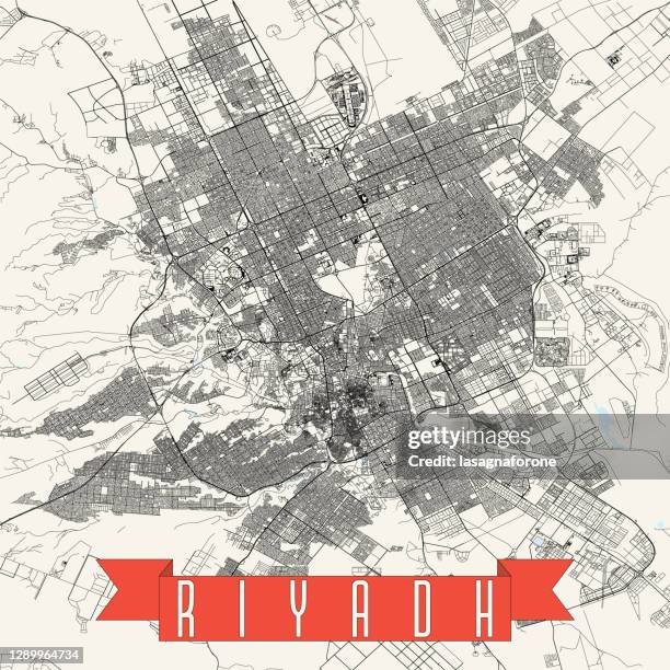 riyadh, saudi arabia vector map - riyadh stock illustrations