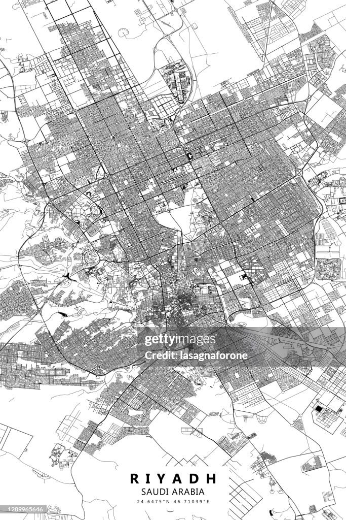 Saudi Map Rvt Riyadh Saudi Arabia Vector Map High-Res Vector Graphic - Getty Images