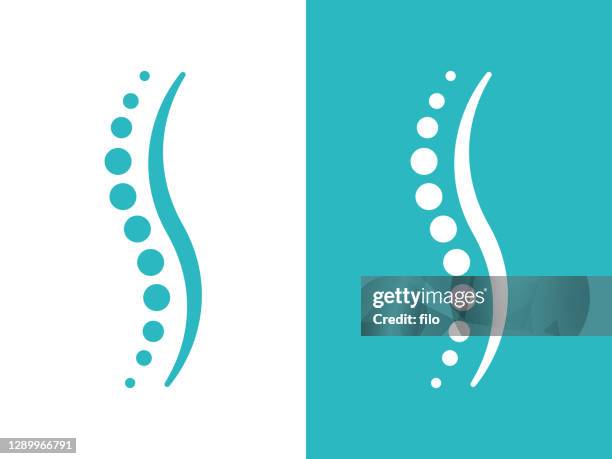 spine health symbol - chiropractic stock illustrations