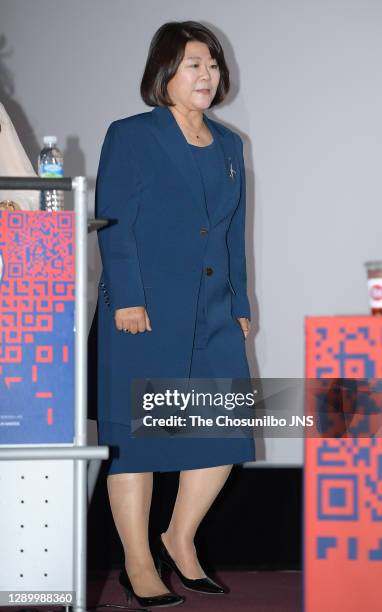 Actress Lee Jung-Eun during Blue Dragon Film Awards Hand Printing Event at CGV Yeouido on November 12, 2020 in Seoul, South Korea.