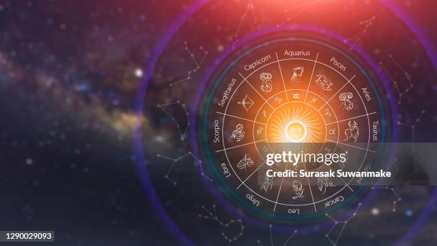 zodiac signs and astrology with constellations, concepts, predictions, horoscopes, beliefs - astrology stock pictures, royalty-free photos & images