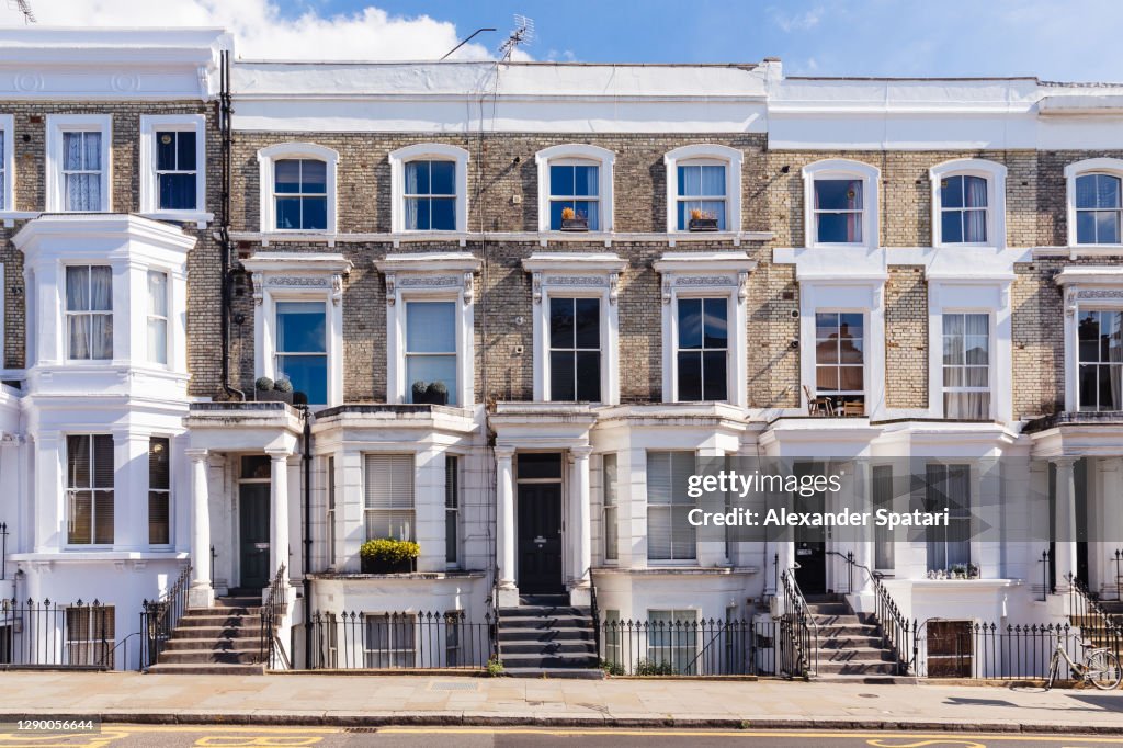 Row houses in Notting Hill, London, England, UK