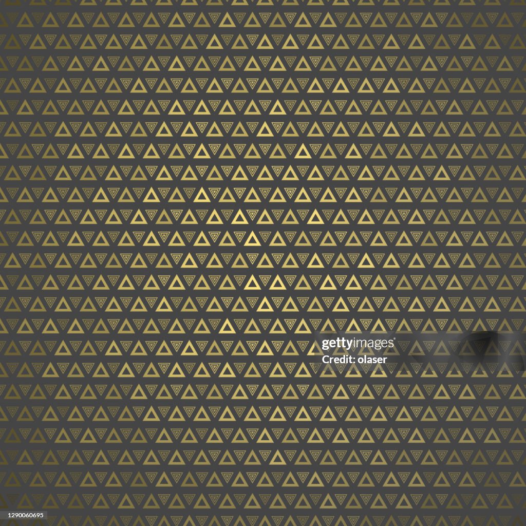 Reflective Triangle Pattern Equally Sized Triangle Based Double Pattern With Golden 3d Reflection ...