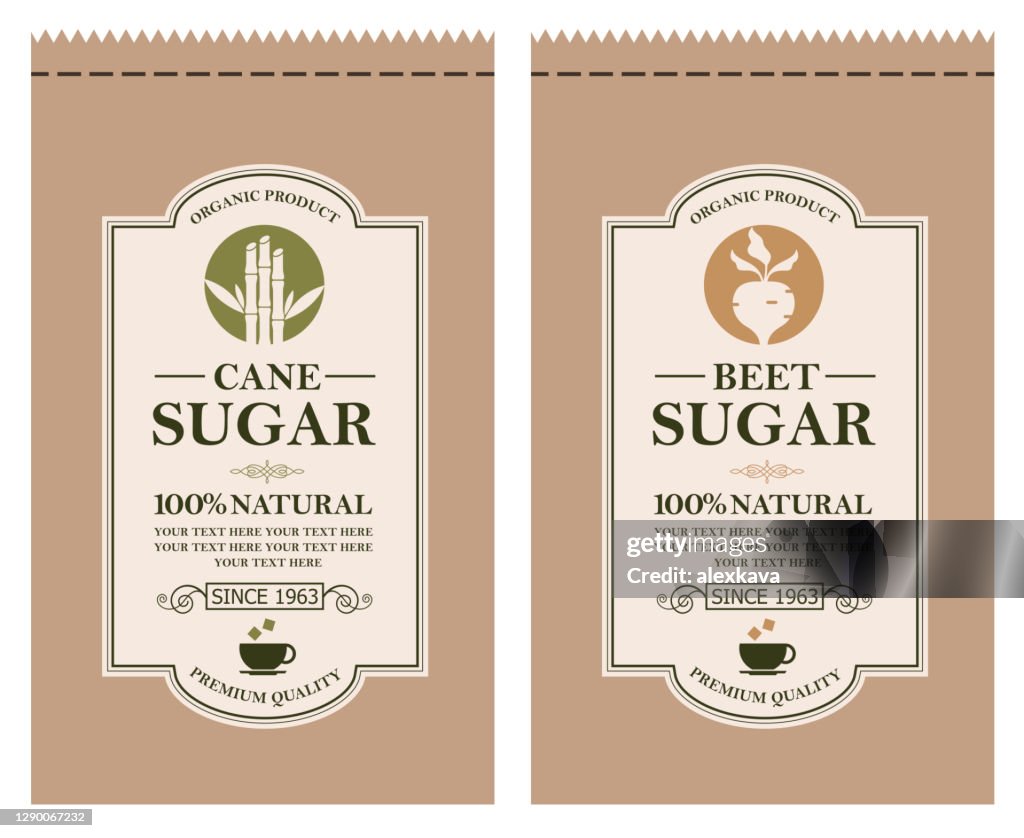 Cane Label Resolution Cane And Beet Sugar Labels High-Res Vector Graphic - Getty Images