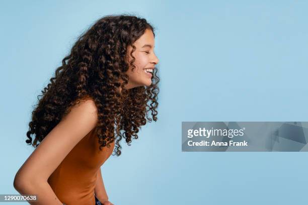 beautiful teenager laughing - cute 15 year old girls stock pictures, royalty-free photos & images
