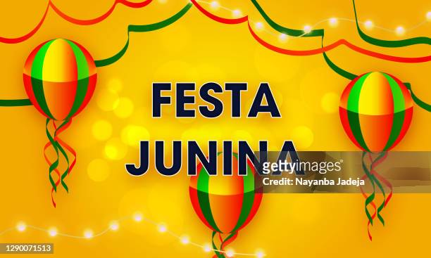 festa junina party celebration background stock illustration - festa stock illustrations