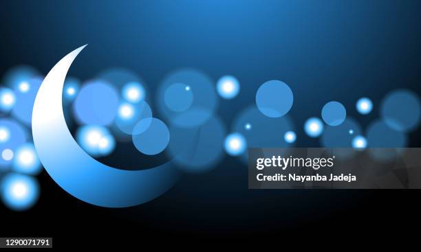 happy islamic new year with decorative lights illustration - hijri new year card stock illustrations