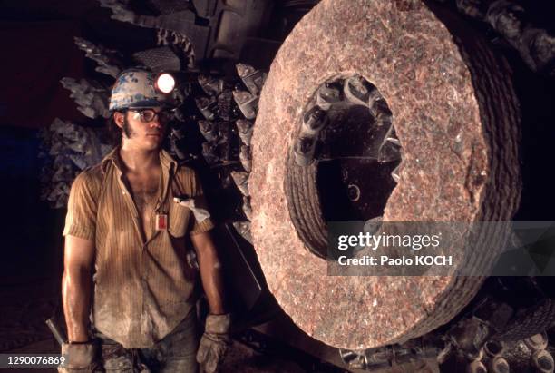 Mine de potasse dans la Saskatchewan, en 1975, Canada.