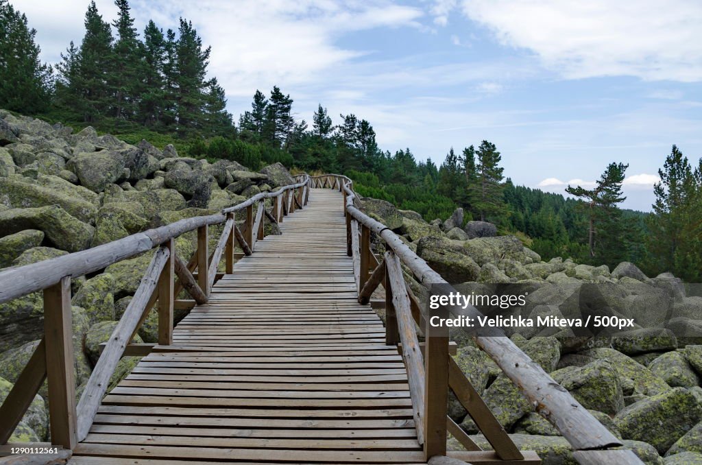 View of footbridge against sky,Vitosha,Bulgaria