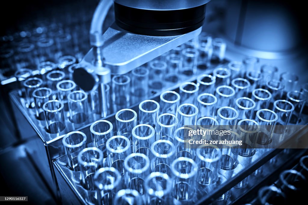 Analyzing Samples in Test Tube Backgrounds