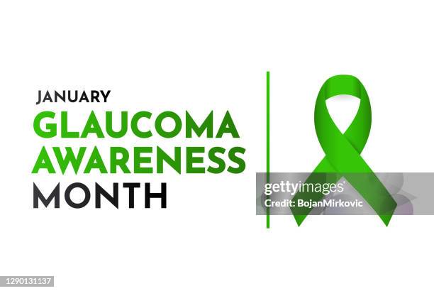 january glaucoma awareness month card. vector - awareness and vision stock illustrations