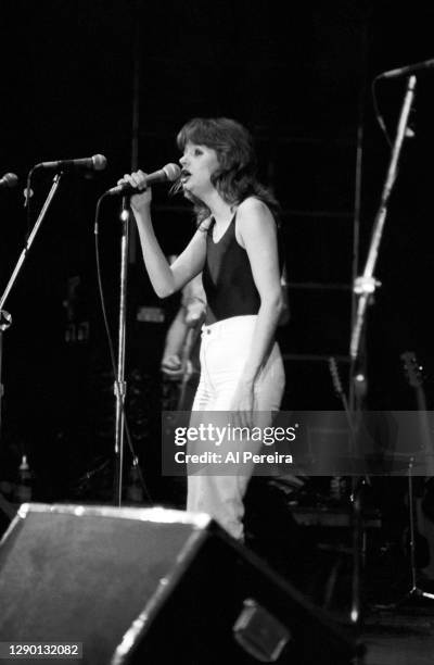 Annie Golden and The Shirts perform at Adelphi University on October 12, 1979 in Garden City, New York.