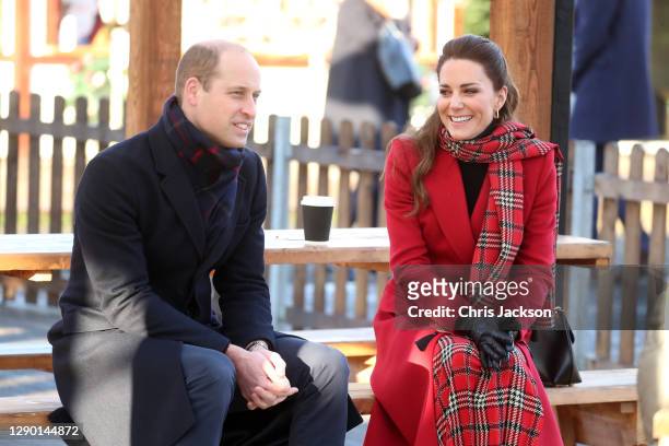 Catherine, Duchess of Cambridge and Prince William, Duke of Cambridge visits Cardiff Castle on December 08, 2020 in Cardiff, Wales. The Duke And...