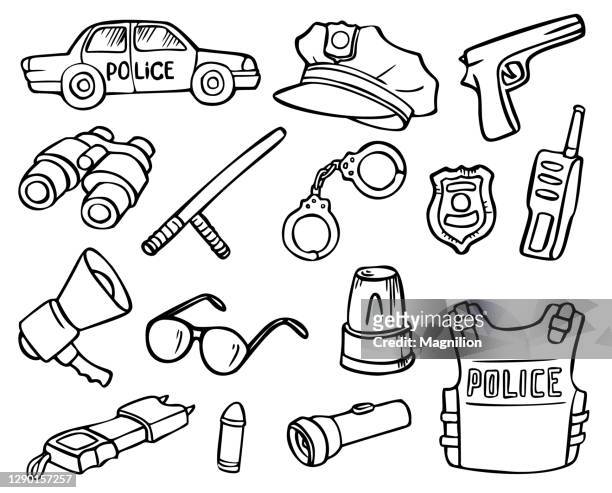 警察落書きセット - sergeant点のイラスト素材／クリップアート素材／マンガ素材／アイコン素材