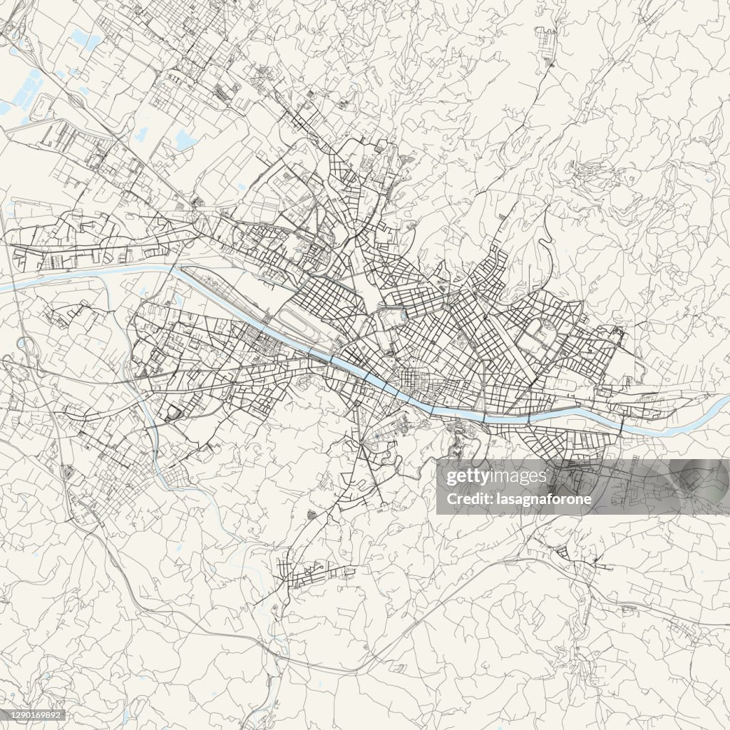 Florence, Italy Vector Map