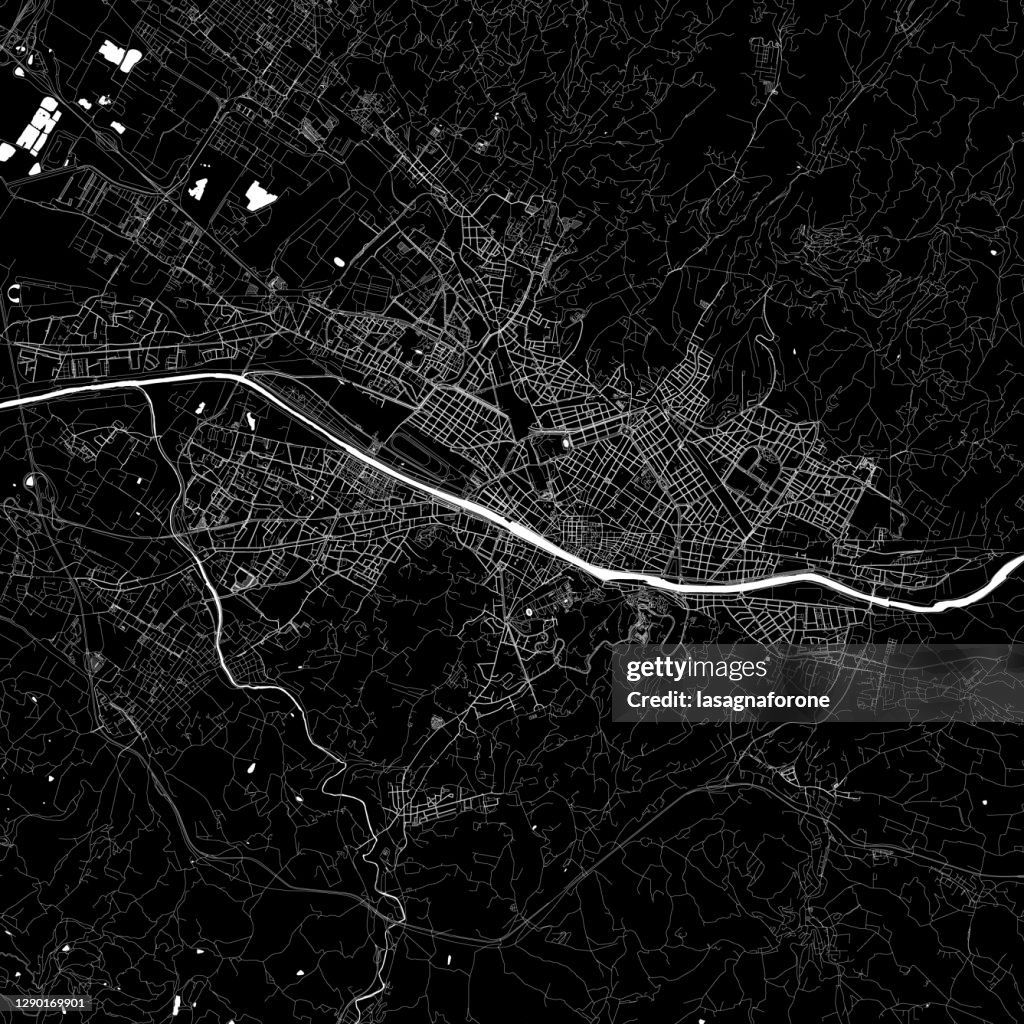 Florence, Italy Vector Map