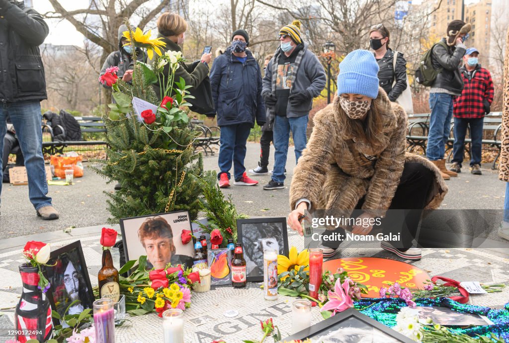 Tributes At Strawberry Fields On 40th Anniversary Of John Lennon's Death