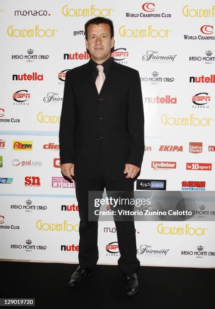 Carlos Caetano Bledorn Verri aka Dunga attend the Golden Foot Ceremony Awards on October 10, 2011 in Monaco, Monaco.