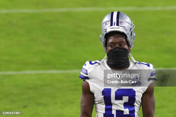 Wide receiver Michael Gallup of the Dallas Cowboys walks off of the field after losing to the Baltimore Ravens at M&T Bank Stadium on December 8,...